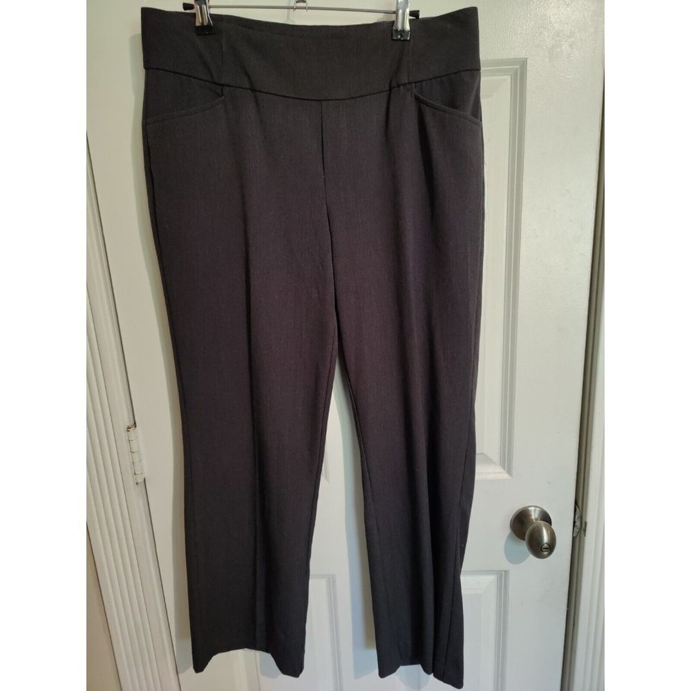 Christopher & Banks Dark Gray  Straight Leg‎ High Rise Pullon Dress Pants 10S